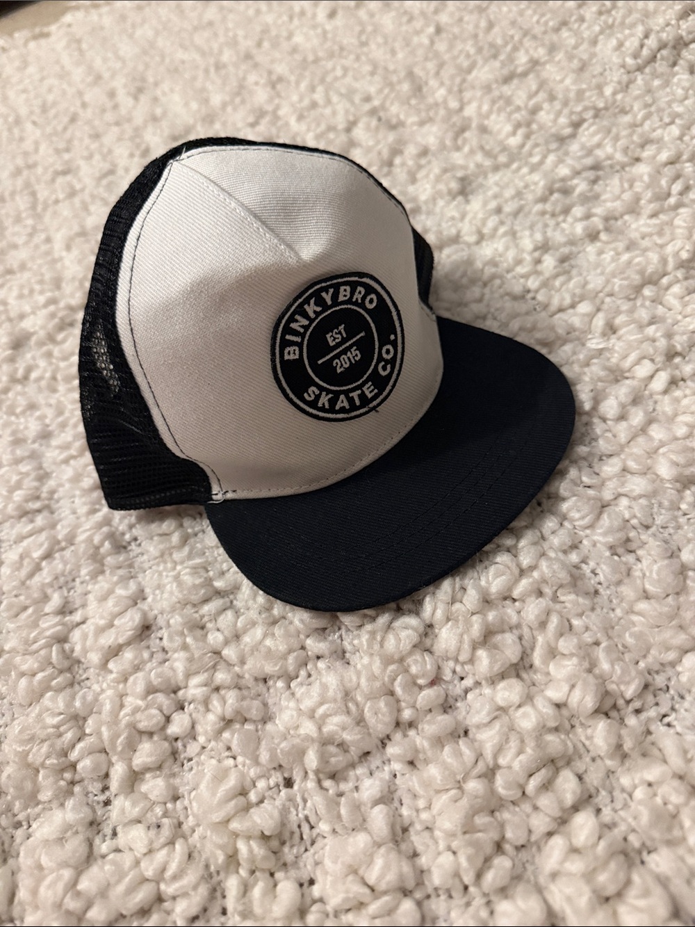 BinkyBro Kids Black & White Trucker Cap